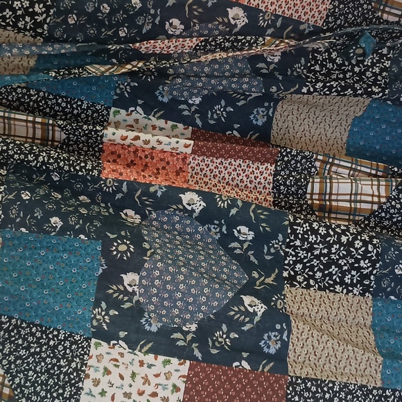 Christy Dawn Brynne Dress in Patchwork Blue - Picture 3 of 4